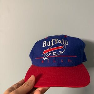 VTG Adjustable Buffalo Bills Blue Hat and Red Brim